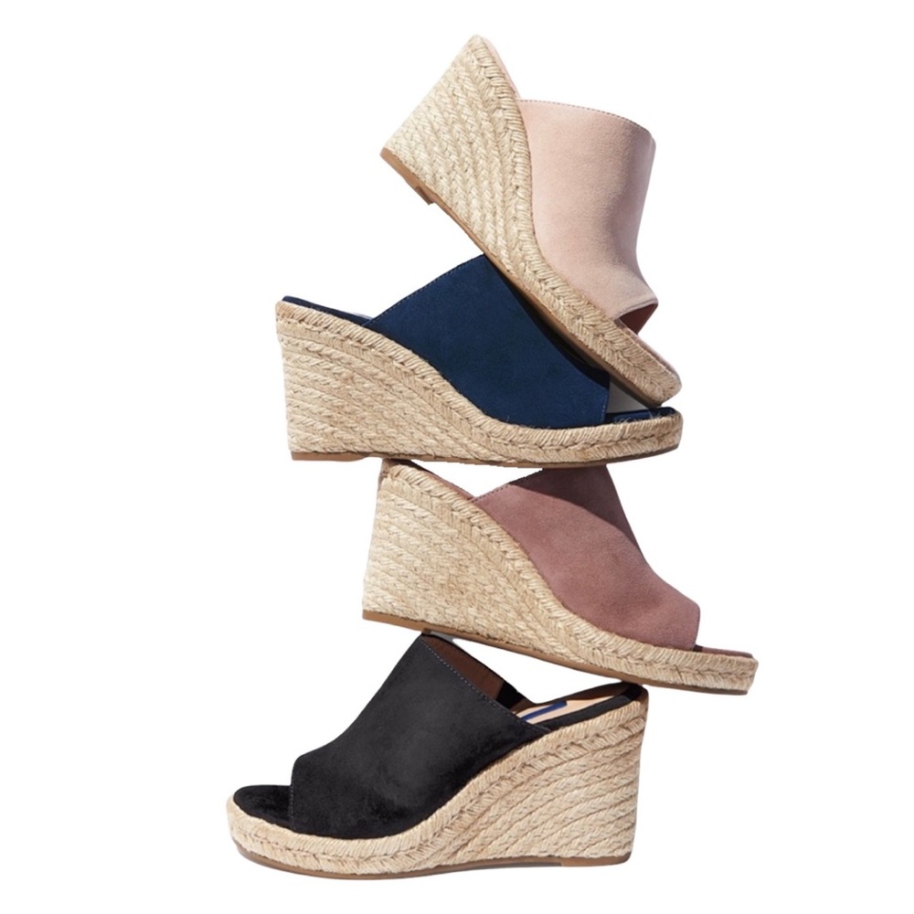 new Stuart Weitzman ❃ Platform Suede Espadrille Wedge Sandal ❃ Adobe Champagne - Picture 3 of 16
